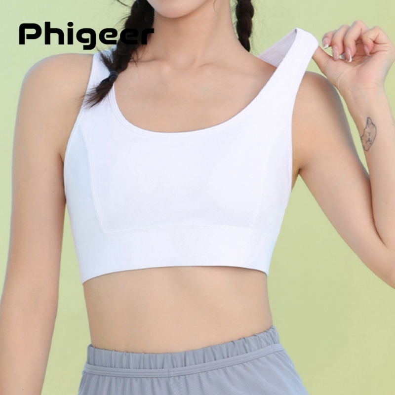 Sports Bra Racerback - PHIGEER Damskie biustonosze sportowe o wysokim