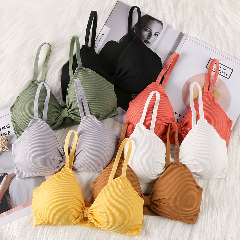 T Shirt Bra Seamless - Seksowny sportowy biustonosz damski, bezszwowy bralet,